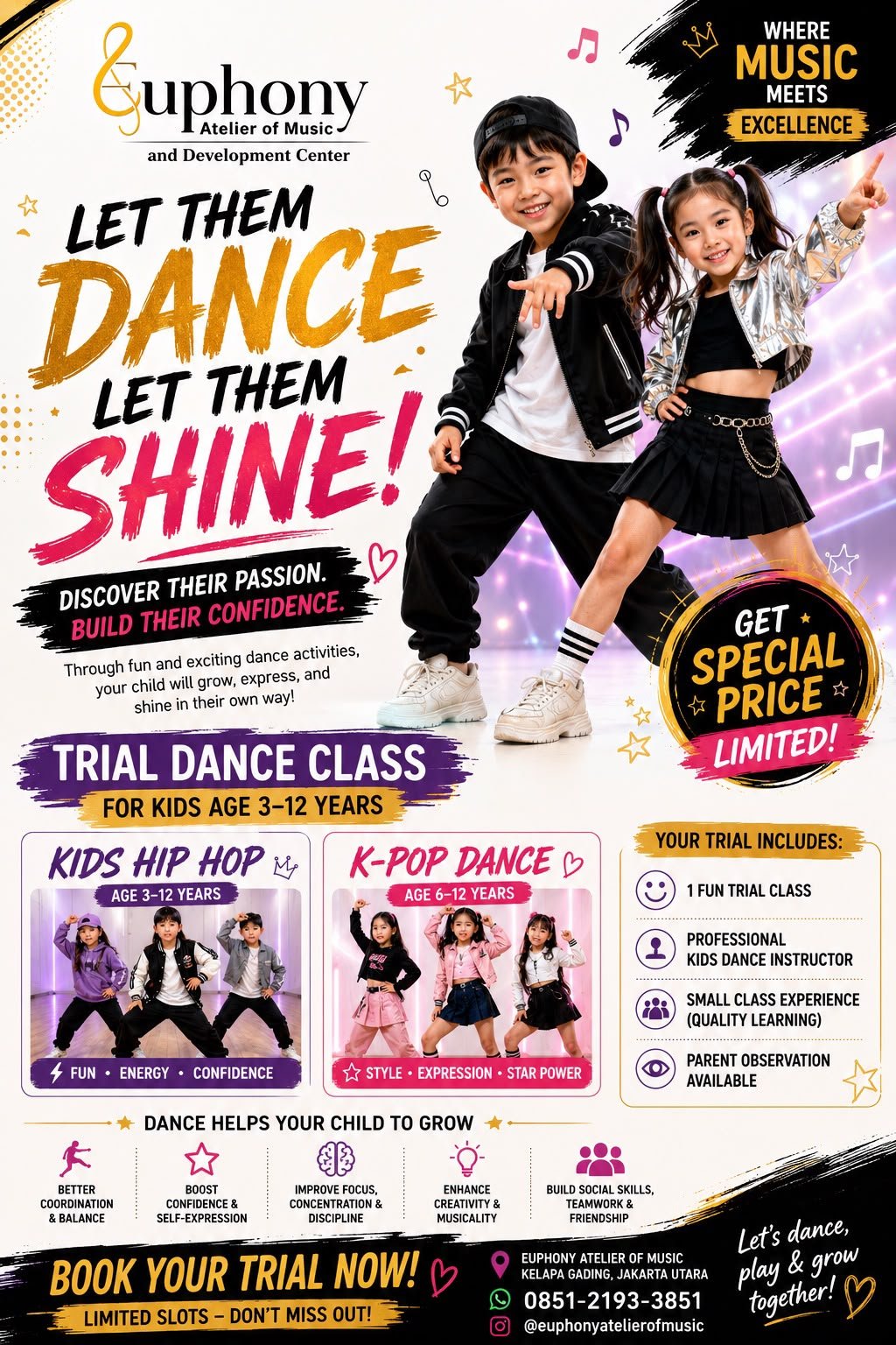 Trial dance class for kids — Euphony Atelier of Music